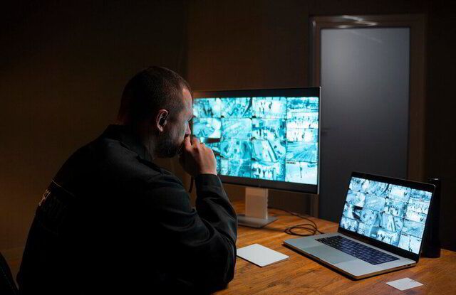 Monitoring operator watching screens at night
